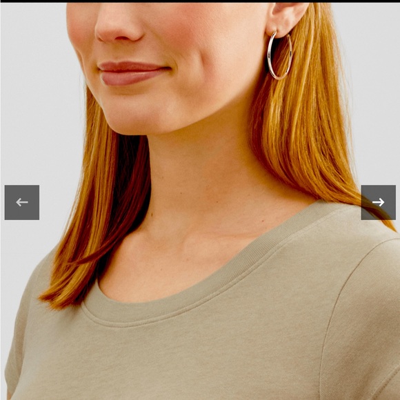 Simple Joy Hoop Earrings, Silver new - Picture 4 of 7